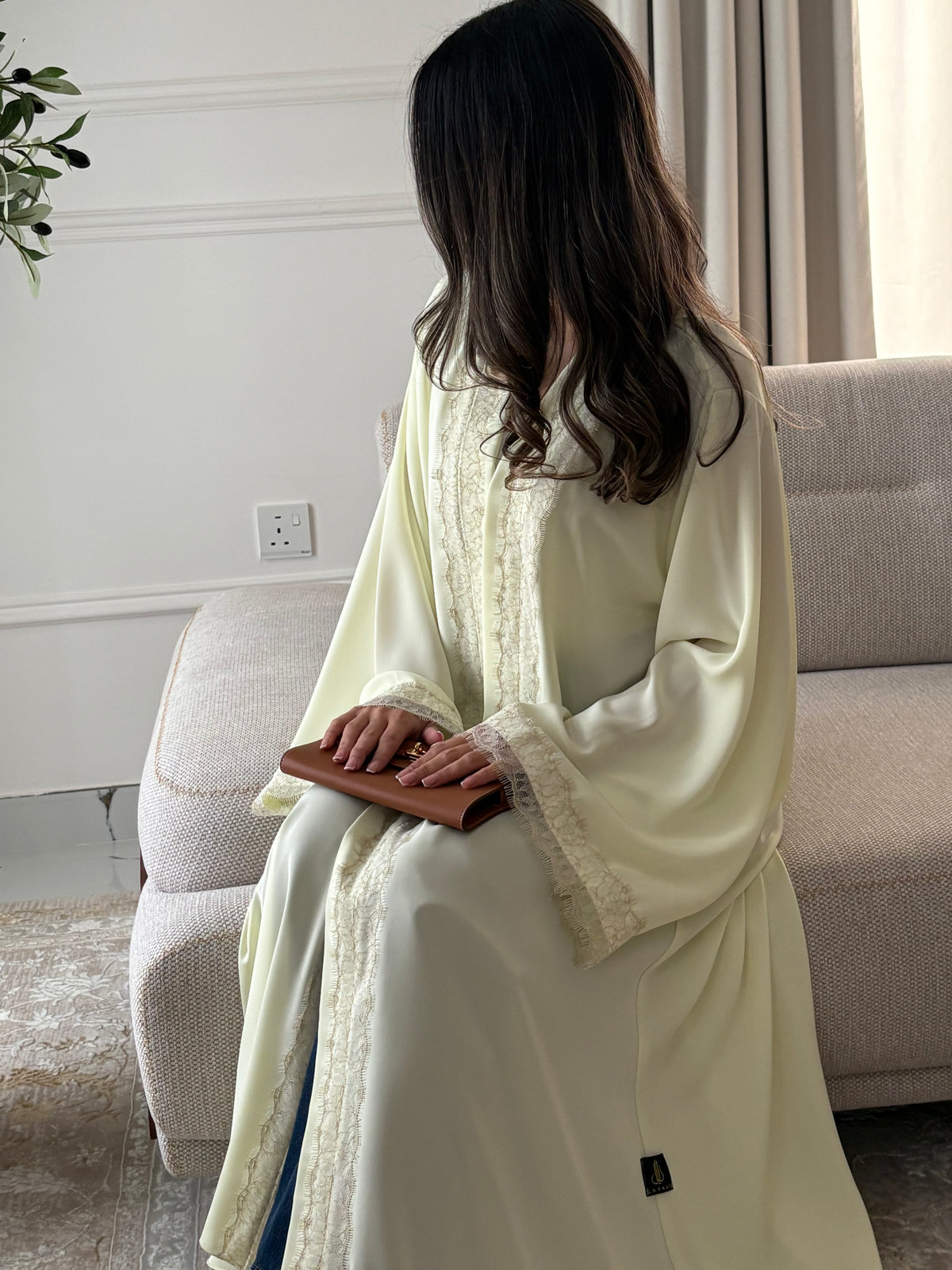 Butter Lace Elegance Abaya