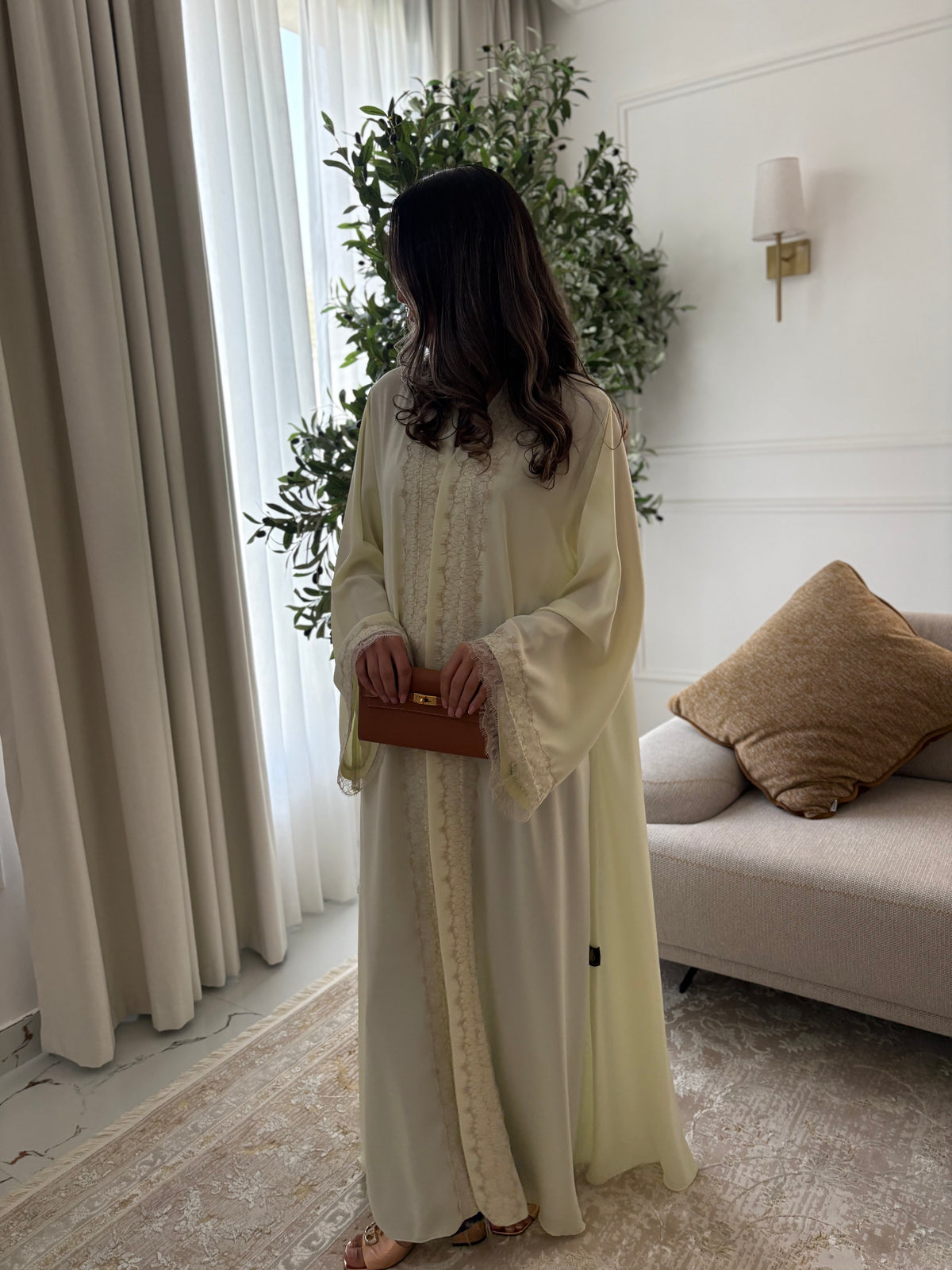Butter Lace Elegance Abaya