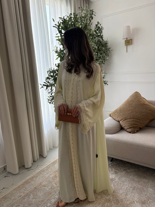 Butter Lace Elegance Abaya