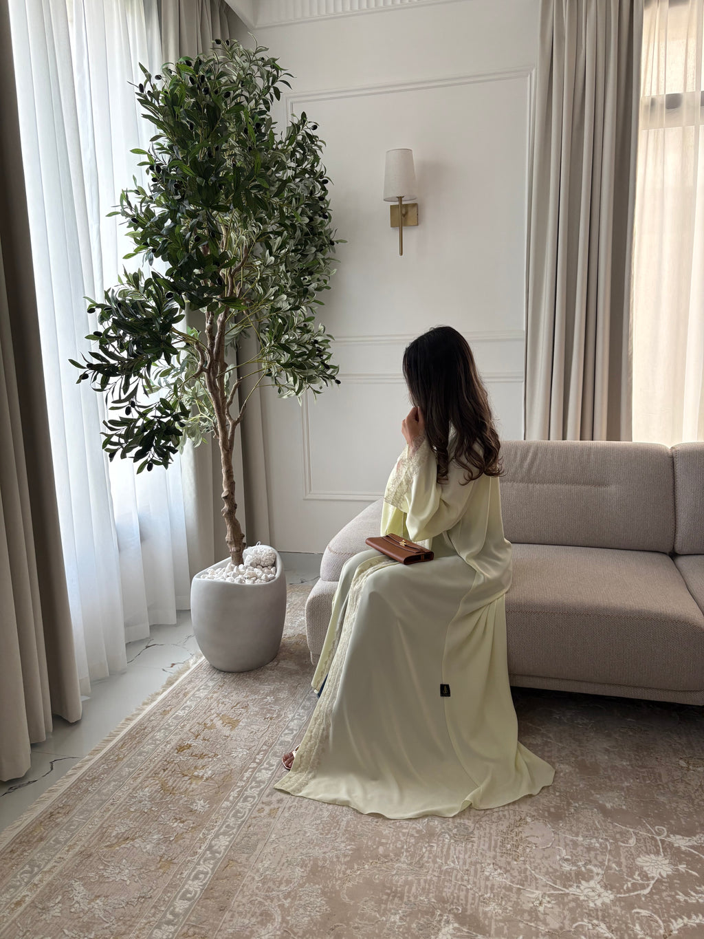 Butter Lace Elegance Abaya