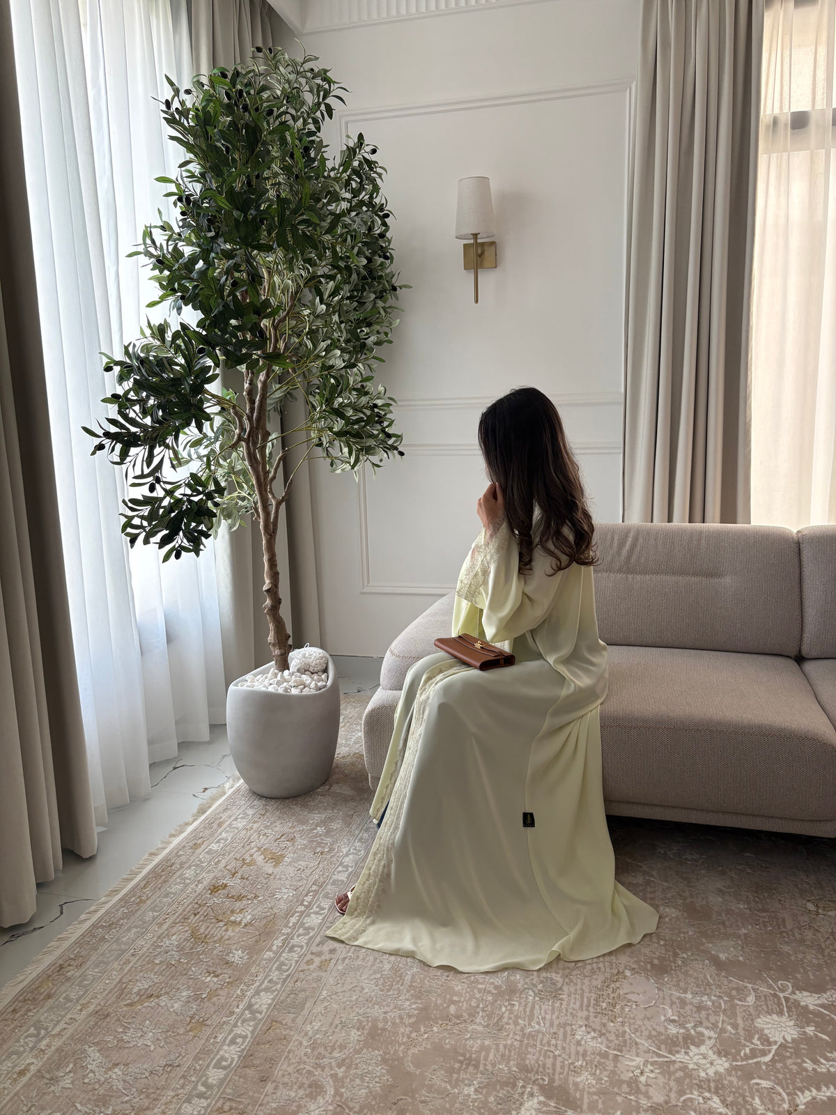 Butter Lace Elegance Abaya